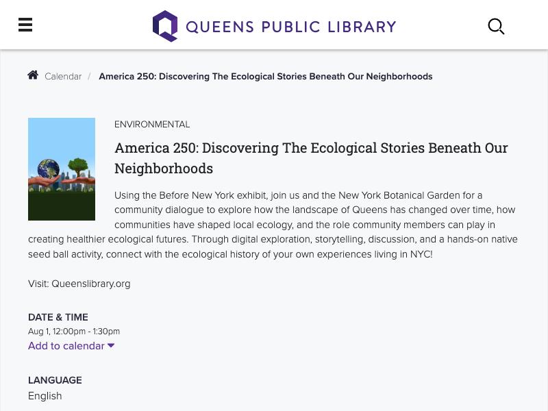 America 250: Discovering the Ecological ...