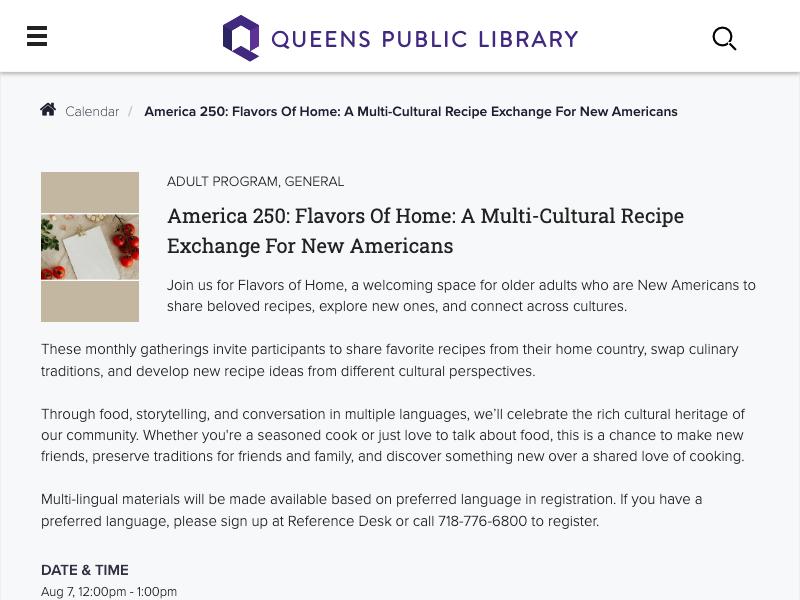 America 250: Flavors of Home: A Multi-Cu...