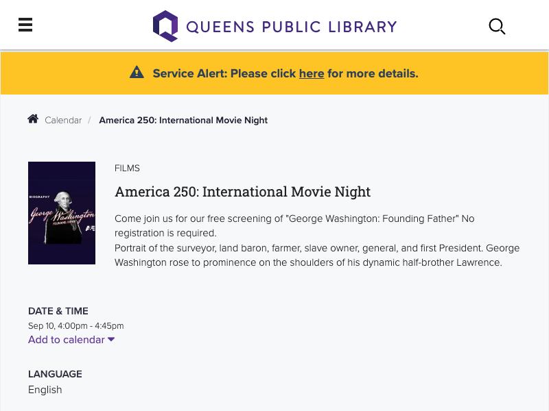 America 250: International Movie Night