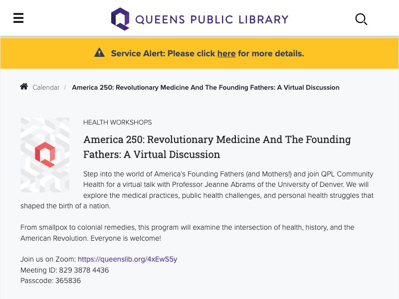 America 250: Revolutionary Medicine and ...