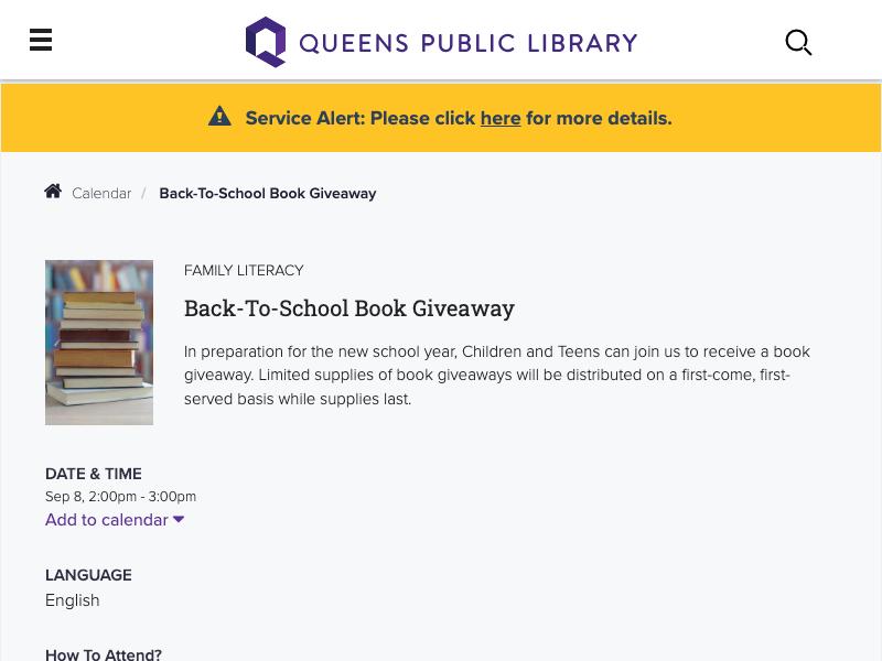 Back-to-School Book Giveaway