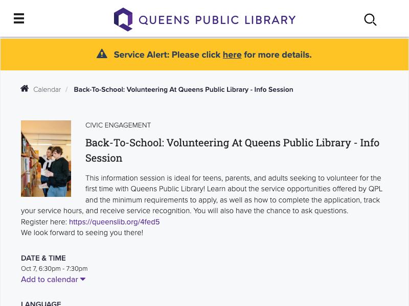 Back-to-School: Volunteering at Queens P...