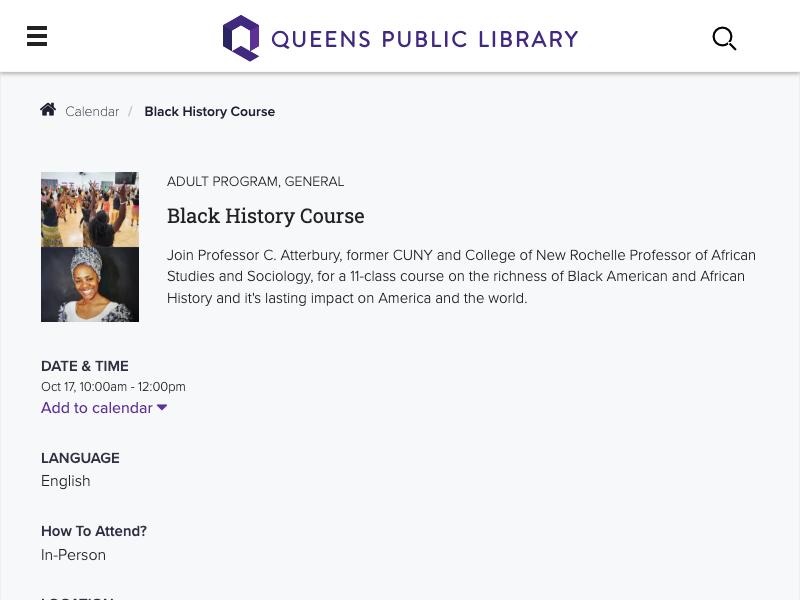 Black History Course