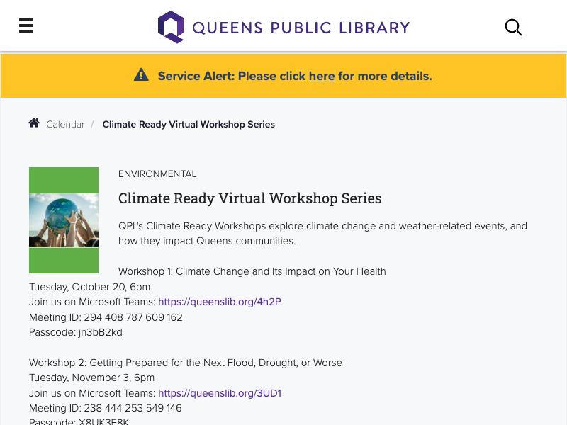Climate Ready Virtual Workshop Series