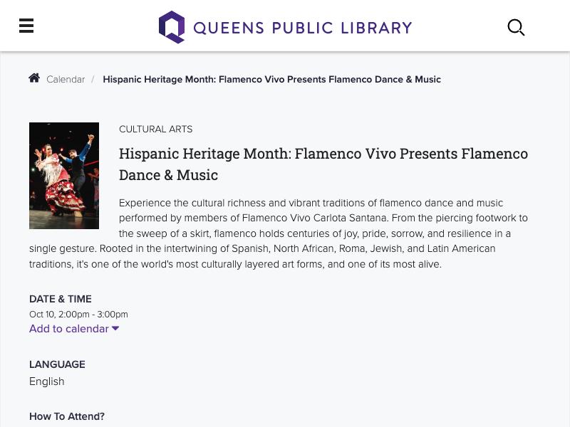 Hispanic Heritage Month: Flamenco Vivo P...