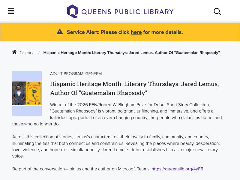 Hispanic Heritage Month: Literary Thursd...