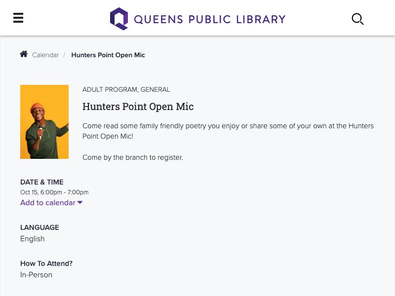 Hunters Point Open Mic