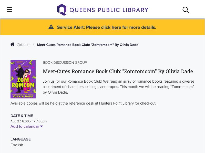 Meet-Cutes Romance Book Club: "Zomromcom...