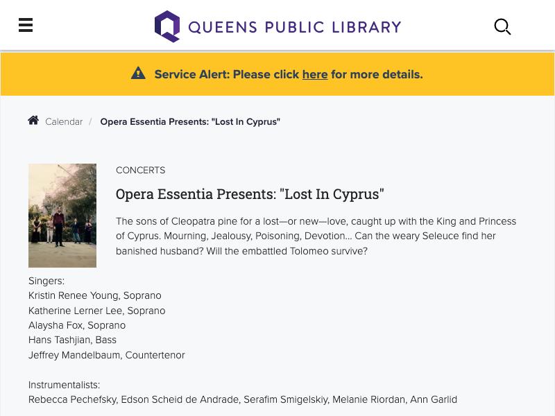 Opera Essentia Presents: "Lost in Cyprus...