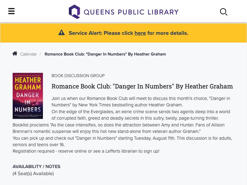 Romance Book Club: "Danger in Numbers" b...