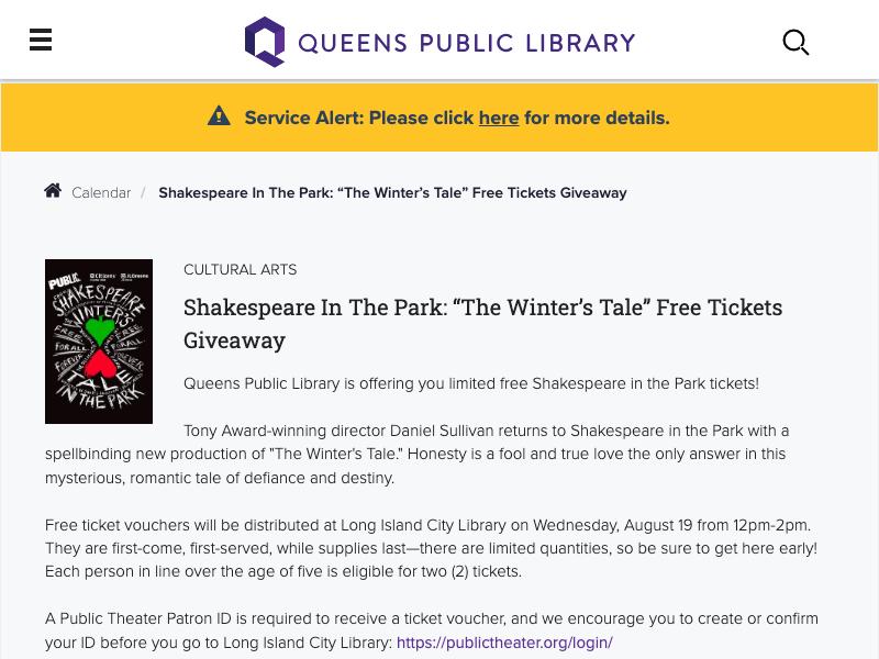 Shakespeare in the Park: “The Winter’s T...