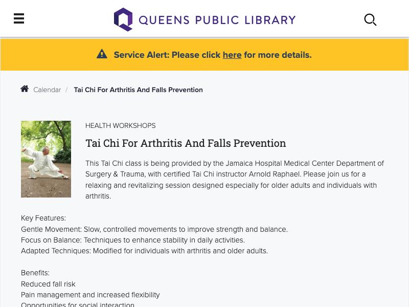 Tai Chi for Arthritis and Falls Preventi...